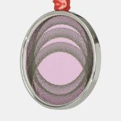 overlappende cirkels op abstracte paarse achtergro metalen ornament (Links)