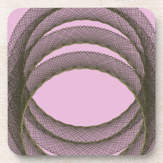 overlappende cirkels op abstracte paarse achtergro onderzetter (Voorkant)