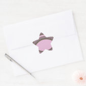 overlappende cirkels op abstracte paarse achtergro ster sticker (Envelop)