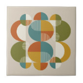 Overlappende Cirkels Pop Art Mid-Century #3 ID1224 Tegeltje (Voorkant)