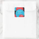 Overlappende cirkels Verjaardag Sticker (Tas)