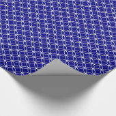 Overlappende cirkels voor Navy & White Geometric D Cadeaupapier (Hoek)