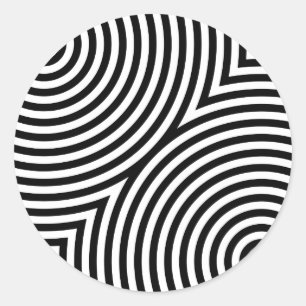 Overlappende concentrische cirkels ronde sticker