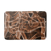 Overlappende curven in lintvormen, bruine reliëf badmat (Voorkant)