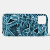 Overlappende curven zoals lint, blauw neonreliëf Case-Mate iPhone case (Achterkant (horizontaal))