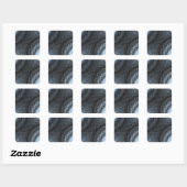 overlappende donkere cirkels vierkante sticker (Vel)