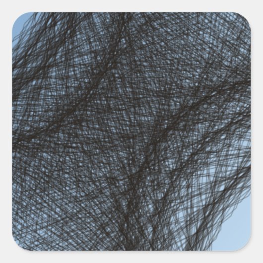 overlappende donkere cirkels vierkante sticker (Voorkant)