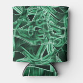 Overlappende en gekruiste groene acryl uitsnijding blikjeskoeler (Voorkant)