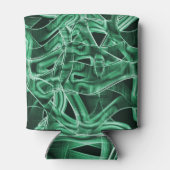 Overlappende en gekruiste groene acryl uitsnijding blikjeskoeler (Achterkant)