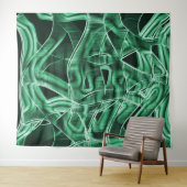 Overlappende en gekruiste groene acryl uitsnijdsel wandkleed (In Situ (horizontaal))