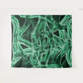 Overlappende en gekruiste groene acryl uitsnijdsel wandkleed (Voorkant (horizontaal))