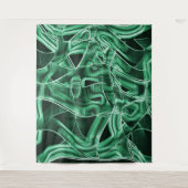 Overlappende en gekruiste groene acryl uitsnijdsel wandkleed (Voorkant)