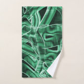 Overlappende en gekruiste groene acryluitsnijdinge bad handdoek (Handdoek)