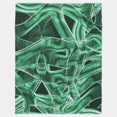 Overlappende en gekruiste groene acryluitsnijdinge fleece deken (Voorkant)