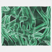 Overlappende en gekruiste groene acryluitsnijdinge fleece deken (Voorkant (Horizontaal))