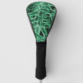 Overlappende en gekruiste groene acryluitsnijdinge golfheadcover