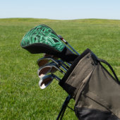 Overlappende en gekruiste groene acryluitsnijdinge golfheadcover (Insitu)