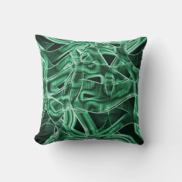 Overlappende en gekruiste groene acryluitsnijdinge kussen