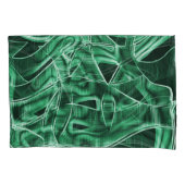 Overlappende en gekruiste groene acryluitsnijdinge kussensloop (Voorkant-Links)