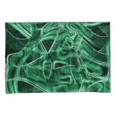 Overlappende en gekruiste groene acryluitsnijdinge kussensloop (Voorkant-Rechts)