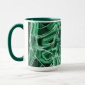 Overlappende en gekruiste groene acryluitsnijdinge mok (Links)