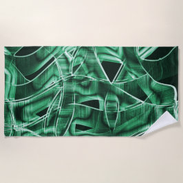 Overlappende en gekruiste groene acryluitsnijdinge strandlaken