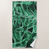 Overlappende en gekruiste groene acryluitsnijdinge strandlaken (Voorkant)