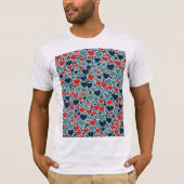 Overlappende en in elkaar grijpende vreugdevolle h t-shirt (Voorkant)