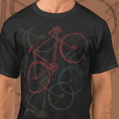 Overlappende fietsen. Opacity Fiets T-shirt
