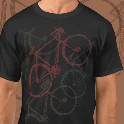 Overlappende fietsen. Opacity Fiets T-shirt