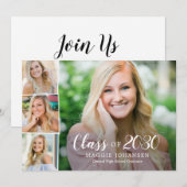 Overlappende foto's Afstudeeruitnodiging Kaart (Voorkant / Achterkant)