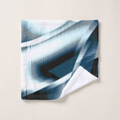 Overlappende gekromde linten, chromed-tinten op bl bad handdoek (Wasdoekje)