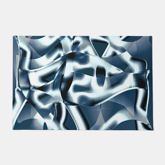 Overlappende gekromde linten, chromed-tinten op bl deurmat (Voorkant)