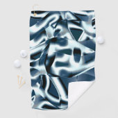 Overlappende gekromde linten, chromed-tinten op bl golfhanddoek (Insitu)