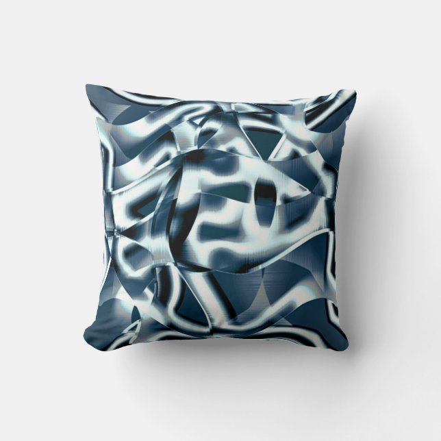 Overlappende gekromde linten, chromed-tinten op bl kussen (Voorkant)