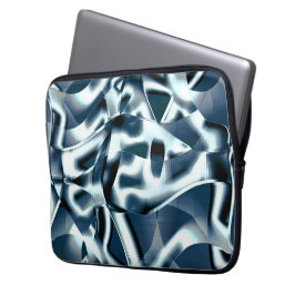 Overlappende gekromde linten, chromed-tinten op bl laptop sleeve