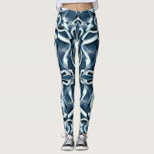 Overlappende gekromde linten, chromed-tinten op bl leggings (Voorkant)