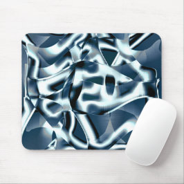 Overlappende gekromde linten, chromed-tinten op bl muismat