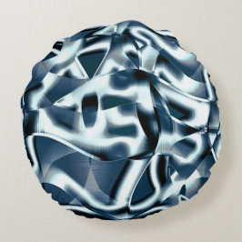 Overlappende gekromde linten, chromed-tinten op bl rond kussen