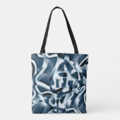 Overlappende gekromde linten, chromed-tinten op bl tote bag (Achterkant)