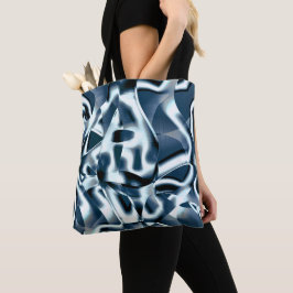 Overlappende gekromde linten, chromed-tinten op bl tote bag