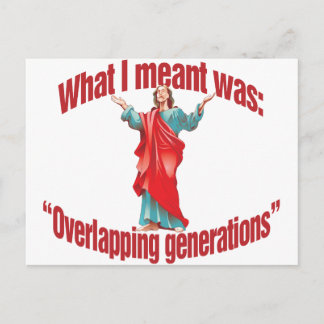 Overlappende generaties briefkaart