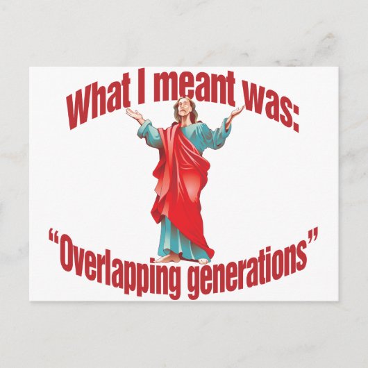 Overlappende generaties briefkaart (Voorkant)