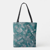 Overlappende geometrische vormen abstract patroon tote bag (Achterkant)