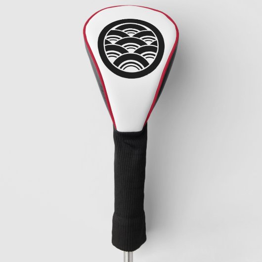 Overlappende golven in cirkel golfheadcover (Voorkant)