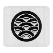 Overlappende golven in cirkel snijplank (Voorkant)