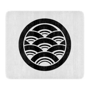 Overlappende golven in cirkel snijplank