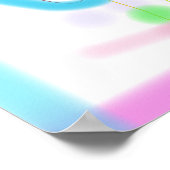 Overlappende heldere kleuren en Abstracte vormen Poster (Hoek)