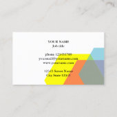 Overlappende hexagon logo visitekaartsjabloon visitekaartje (Achterkant)