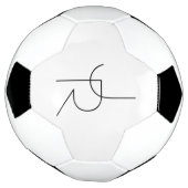 Overlappende Initialen | Zwart Op Wit Voetbal (Gedraaid)